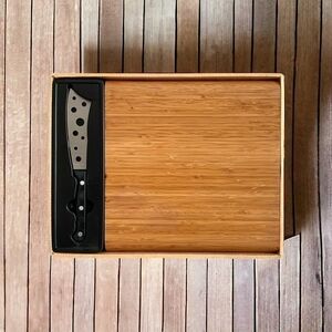 BAMBOO CHEESE SET Chopping & Cutting Board and Cheese Knife Set